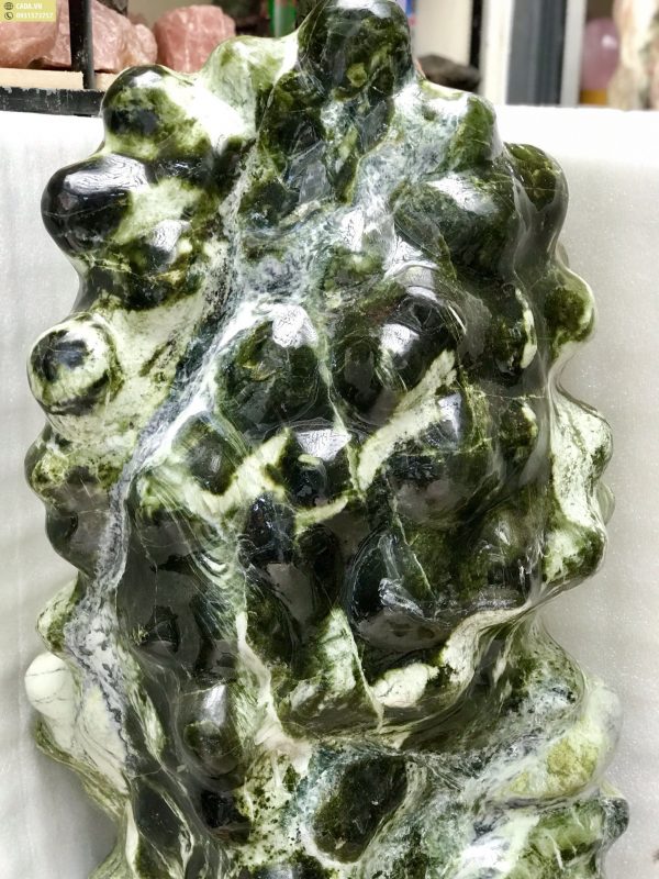 ĐÁ TỰ NHIÊN NGHUYÊN KHỐI SERPENTINE NGỌC XANH ĐEN KT: 150X60CM, KL ~300KG (MS: 245)