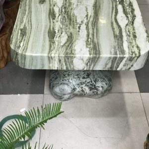 BỘ BÀN ĐÁ NGỌC SERPENTINE KT 69X79CM , 6 ĐÔN (BA01)