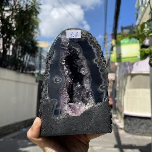 HỐC THẠCH ANH TÍM – AMETHYST GEODE – KT : 16X11CM, 1.8KG (T88)