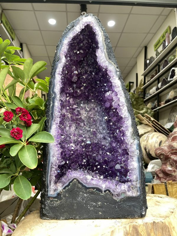 HỐC THẠCH ANH TÍM – AMETHYST GEODE – KT : 51X24CM, 28.3KG (T87)