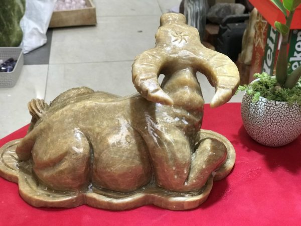 TRÂU ĐÁ CANXIT VÂN GỖ, KL: 10KG (2)