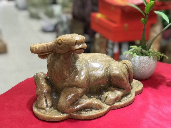 TRÂU ĐÁ CANXIT VÂN GỖ, KL: 10KG (2)