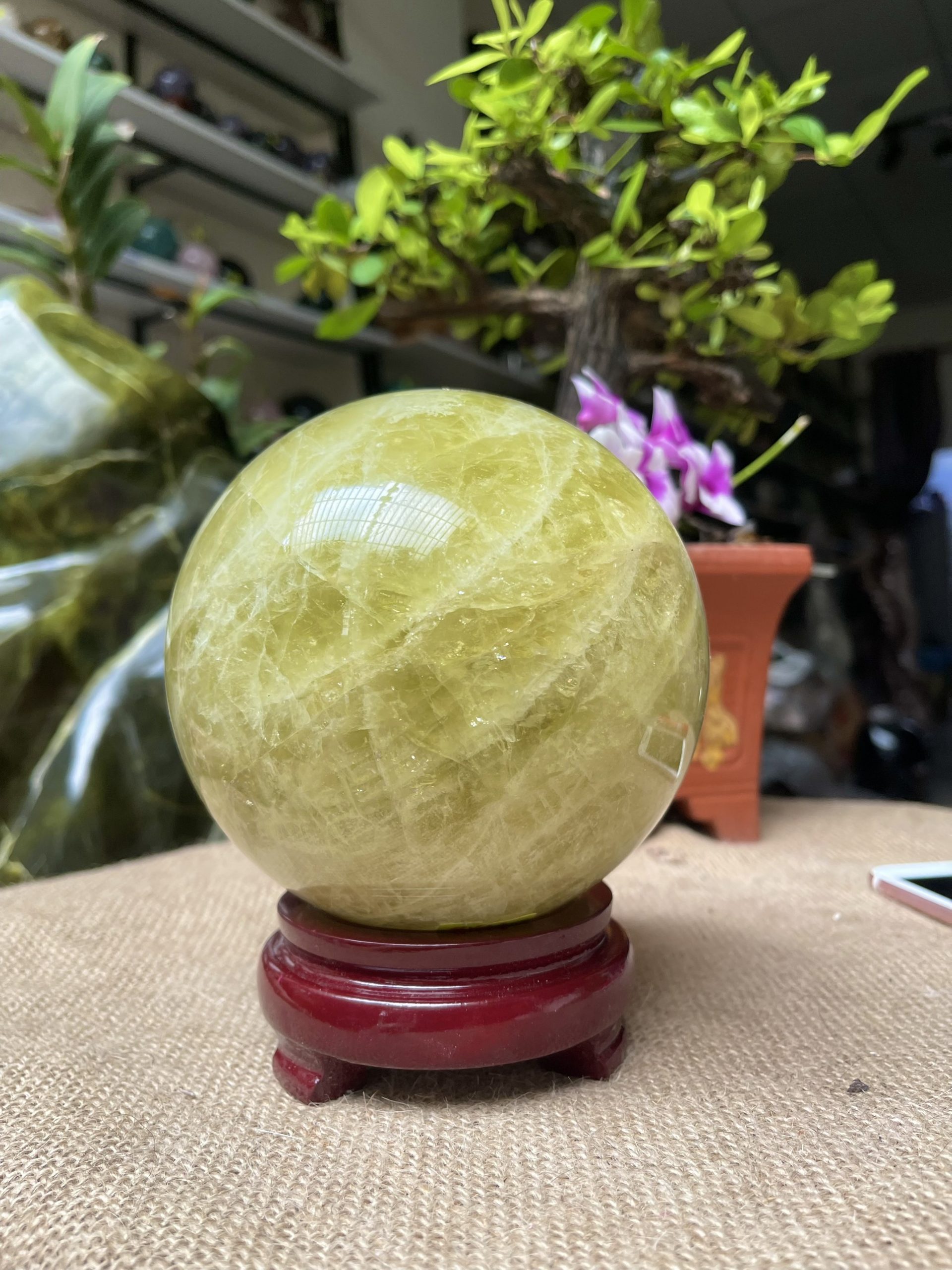 QUẢ CẦU THẠCH ANH VÀNG